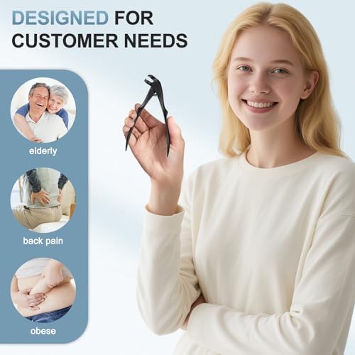 2025 Long Handle Toenail Clippers for Seniors, Angled Head Very Sharp Nail Clippers with Wide Opening for Men Wome, Toenail Clipper with Catcher for Thick Toenails and Fingernails