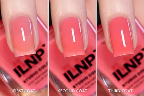 ILNP Pink Slush - Soft Pink Jelly Nail Polish, Studio Color High Performance Color Coat