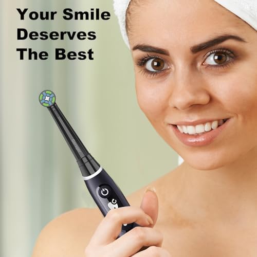 12 Pack Toothbrush Replacement Heads Compatible with Oral B iO, Replacement Heads for Oral B iO 3 4 5 6 7 8 9 10 Series Electric Toothbrushes, Black