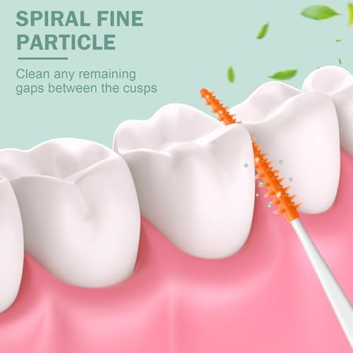 1200 Pcs Soft Interdental Brushes Disposable Dental Floss Picks with Case Picks Dental Braces Brush for Teeth Cleaning and Gum Health