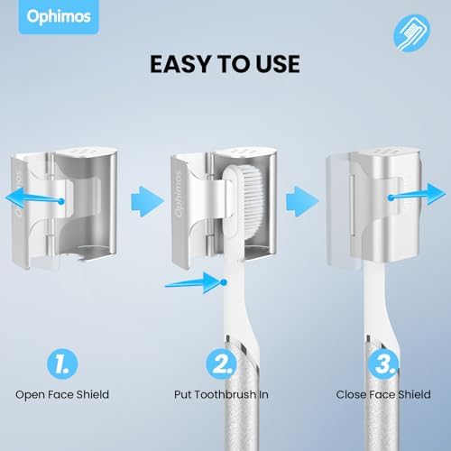 4 Count Aluminum Alloy Toothbrush Cover Caps for Family, Travel Toothbrush Covers Long-lasting Toothbrush Head Caps for Most Electric/Manual Brushes