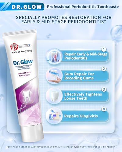 Gum Disease Treatment Toothpaste for Early & Mid Periodontitis, Gingivitis Treatment Gum Repair for Receding Gums, Periodontal Disease Treatment Hydroxyapatite Toothpaste Fluoride Free 3.52OZ
