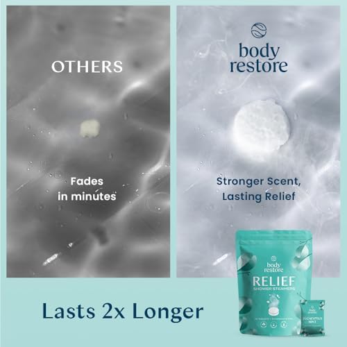 Body Restore Shower Steamers Aromatherapy 15 Pack - Birthday Gifts for Women, Men, Travel Essentials, Stress Relief, Relaxation, Self Care - Eucalyptus