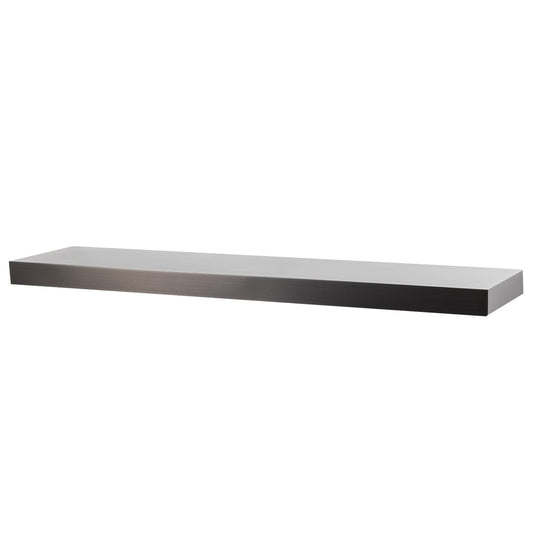 MANTELSDIRECT Titus 52 Inch Metal Stainless Steel Non-Combustible Fireplace Mantel Shelf - Shadow Iron Beautiful Modern Shelf Perfect for Electric Fireplaces and More!