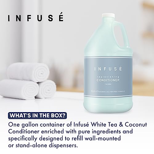 1-Shoppe All-in-Kit H2O Tropical Infuse Hotel Conditioner | 1 Gallon | For Hospitality & Vacation Rentals to Refill Dispensers | (Single Gallon)