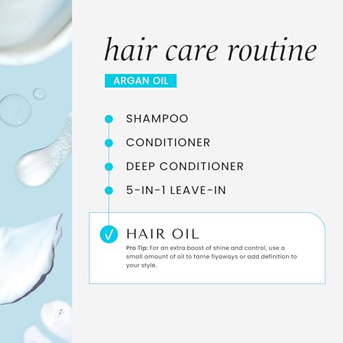 HASK ARGAN Repairing Hair Oil for shine and frizz control for all hair types, color safe, gluten free, sulfate free, paraben free - 2 Hair Oils