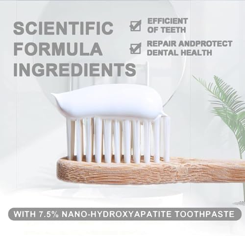 2PCS Hydroxyapatite Toothpaste 7.5 for Sensitive Teeth – Advanced Enamel Repair & Whitening, Fluoride-Free with Refreshing Mint, 4.23oz (120g) Each