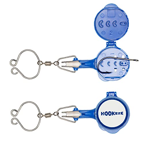 HOOK-EZE New All in One Nail Knot Tying Tool | Pack of 2 | Protect from Fish Hooks | Tie Fishing Knots Easily | Cool Gadgets | Ice & Fly Fishing Gifts & Accessories for Beginner Anglers - Green