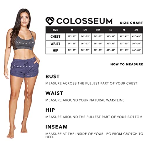 Colosseum Active Women's Simone 2.0 Cotton Blend Yoga and Running Short (Heather Grey, Small)