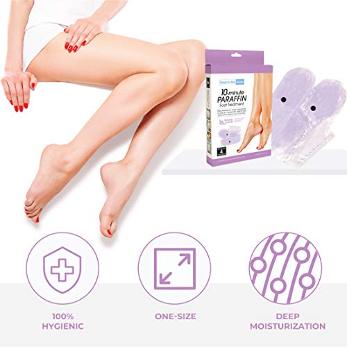 10-Minute Paraffin Foot Treatment, Spa and Home Treatment Booties, Relaxing Lavender, One-Pair