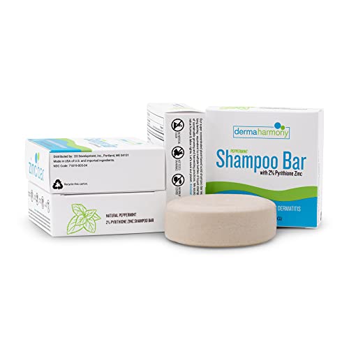 2% Pyrithione Zinc Shampoo Bar for dandruff and seborrheic dermatitis - Fragrance Free (4 Oz)