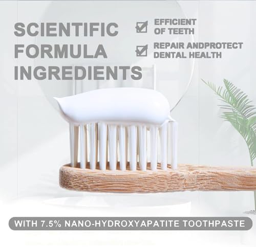 2pcs Hydroxyapatite Toothpaste, Hydroxyapatite Toothpaste 7.5 for Advanced Enamel Protection, Gentle and Effective Formula, Fresh Breath Fresh Mint Flavor (4.23oz)