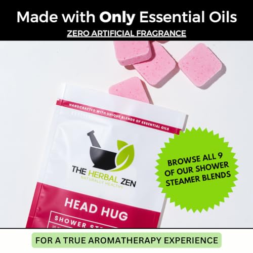 Head Hug Shower Steamers Aromatherapy for Soothing Relief, Bath Gift for Women, Mothers Day, Shower Steamers for Women and Men, Shower Bombs Made in the USA, Shower Tablets with Essential Oils