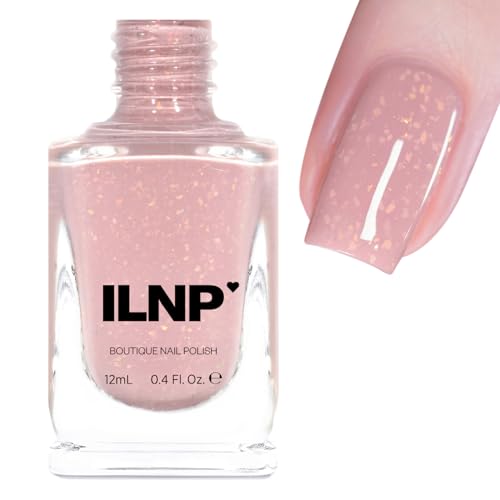 ILNP Daybreak - Milky Pink Flakie Shimmer Nail Polish