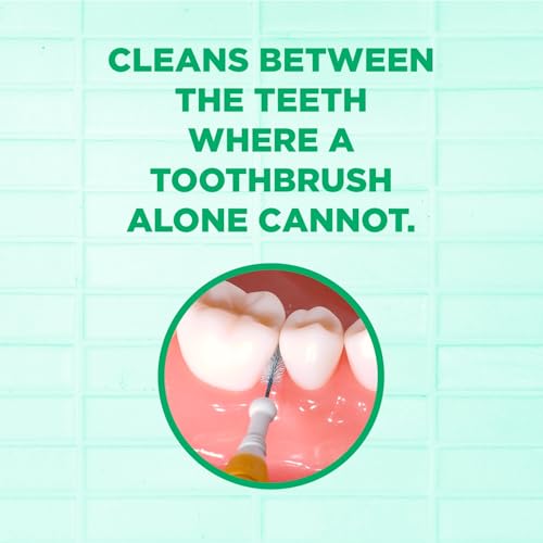 GUM Proxabrush Go-Betweens - Ultra Tight -Interdental Brushes - Soft Bristled Dental Picks for Plaque Removal Health - Safe for Braces & Dental Devices, 15 Count