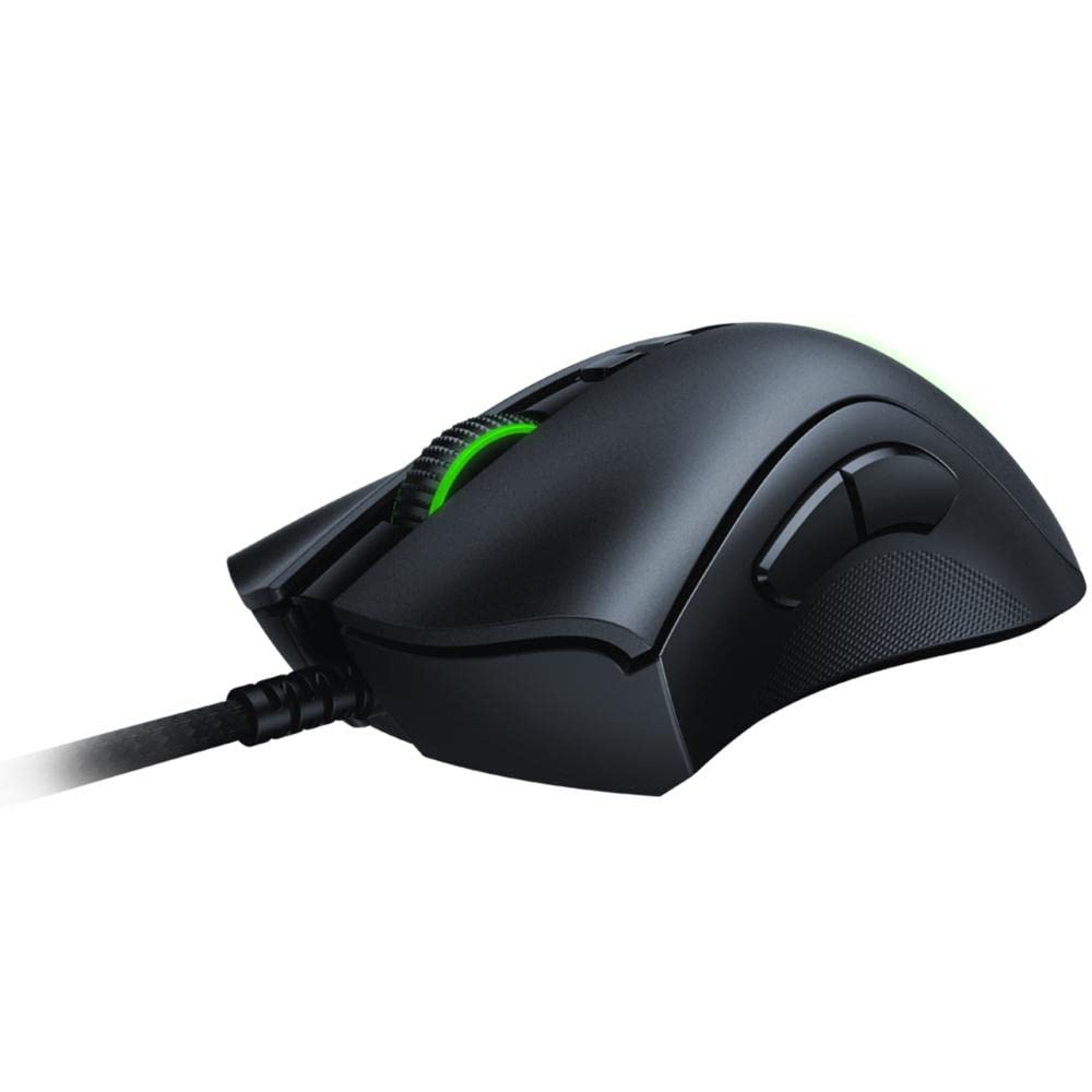 Razer DeathAdder V2 Gaming Mouse: 20K DPI Optical Sensor - Fastest Gaming Mouse Switch - Chroma RGB Lighting - 8 Programmable Buttons - Rubberized Side Grips - Classic Black