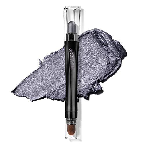LUXAZA Cream Eyeshadow Stick with Blending Brush, Hypoallergenic Eye Shadow Makeup, Pro Waterproof & Long Lasting Eye Brightener, yeshadow Pencil Crayon Shimmer #99