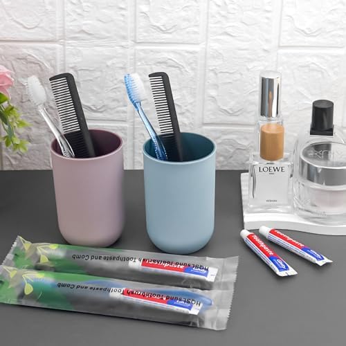 100 Pack Disposable Toothbrushes with Toothpaste and Comb for Homeless Individually Wrapped,10g Travel Toothpaste,7inch Black Hair Comb