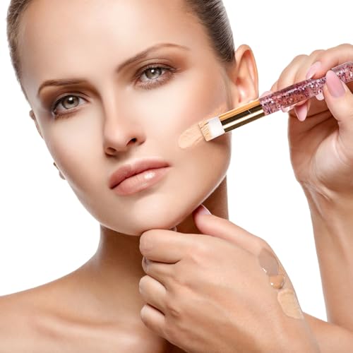 Hiceeden 60PCS Lash Shampoo Brushes Set, Glitter Crystal Eyelash Extension Cleaner Brushes, Nose Pore Deep Cleaning Brush, Blackhead Remover Lash Extension Brushes, Pink (30pcs Brush and 30pcs Tube)