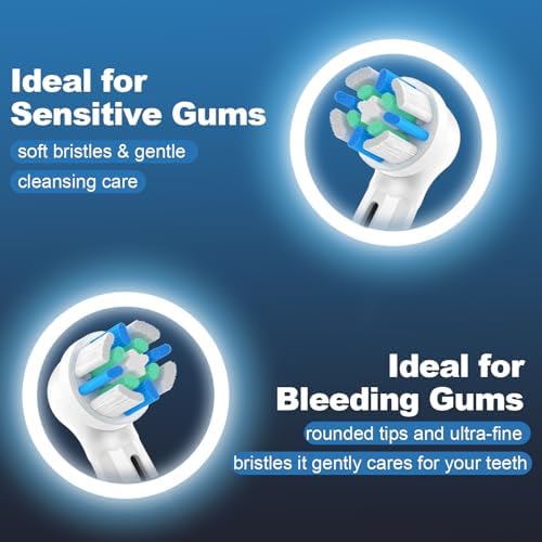 10PCS IO Replacement Heads Compatible with Oral B IO 2/3/4/5/6/7/8/9/10/Deep Clean Series Electric Toothbrush, Brush Heads Compatible with Oral B IO for Teeth Cleaning and Gum Protection (White)