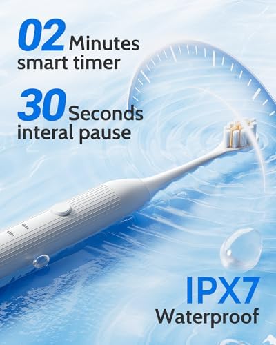 2 Pack Electric Toothbrush for Adults and Kids - Rechargeable Kids Ages 12+ and Adults with 12 Brush Heads & 2 Electric Toothbrush, 90 Days Battery Life - Black and White