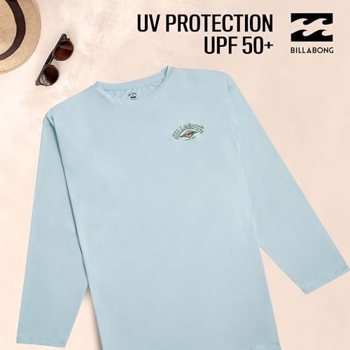 Billabong Rash Guard for Men UPF 50+ Big and Tall Swim Long & Short Sleeve Shirt White