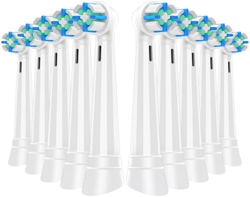 10 Pack IO Replacement Heads Compatible with Oral B iO 2/3/4/5/6/7/8/9/10 Series Electric Toothbrush, Brush Heads Compatible with Oral B iO for Gentle Dental Care (White)