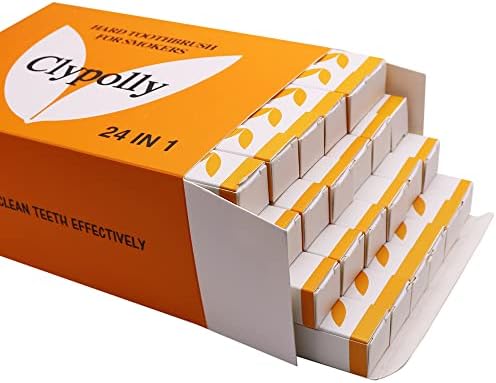 Hard & Firm Toothbrush Stiff Bristle Brush for Smokers Oral Care Teeth Whitening Cleaning for Adult Travel Pack of 24