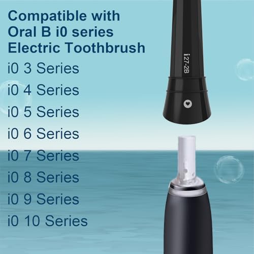 12PCS Replacement Heads Compatible with Oral B iO 3 4 5 6 7 8 9 10 Series Electric Toothbrush,Toothbrush Heads Compatible with Braun Oral B iO Replacement Heads with Medium Bristles,Black/White