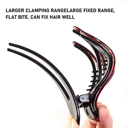 3Pcs French Concord Women's Hair Claw Clips - Curved Strong Hold No Slip Grip Large Clips for Thick or Thin Hair (multicolor A)