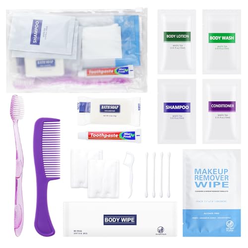 5 Kits Travel Toiletry Kit Bulk, Personal Hygiene Kit, Disposable Hygiene Kit Homeless Care Supplies Charity Kit For Home, Hotel, Camping, Travel