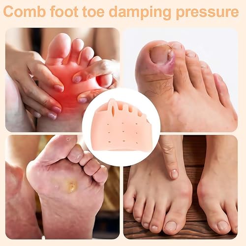 Hyggear Silicone Toe Separators – 4 Pairs Medical-Grade Toe Spacers & Bunion Corrector for Men & Women, Ergonomic 3 mm Breathable Soft Silicone Toe Spacers for Pain Relief & Alignment