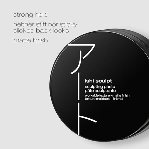 Ishi Sculpt Texturizing & Sculpting Paste - Frizz Control and Long-Lasting Hold, Adds Texture and Subtle Shine, For All Hair Types, 2.54 Fl Oz