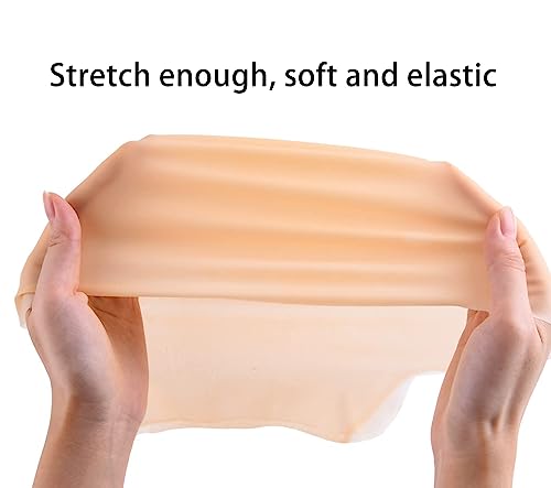 Hoedia 2 PCS Makeup Latex Bald Caps and 2 PCS Nylon Wig Caps Costume Accessories for Halloween Party Adults Kids