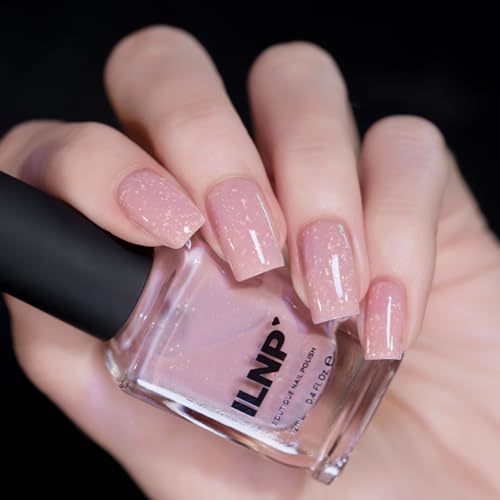 ILNP Daybreak - Milky Pink Flakie Shimmer Nail Polish