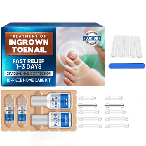 Ingrown Toenail Treatment, Titanium Alloy Ingrown Toenail Removal Kit for Repair Curved Nail, Ingrown Toenail Corrector Tool for Home Use