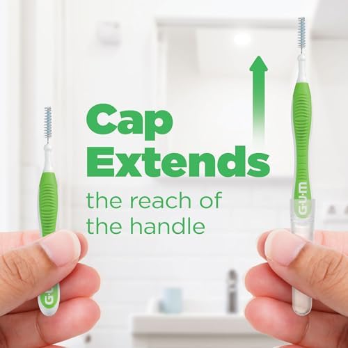 GUM Proxabrush Go-Betweens - Tight - Interdental Brushes - Soft Bristled Dental Picks for Plaque Removal Health - Safe for Braces & Dental Devices, 10ct (Pack of 6)