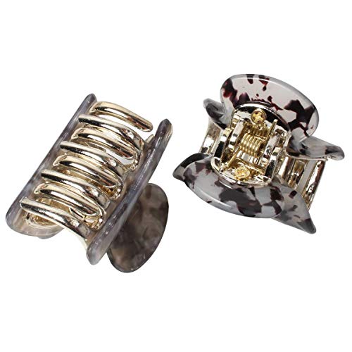 1.57 inch Small Acrylic Hair Claw Clips for Girls and Women Marbling Hair Clips,Plastic No-Slip Grip Jaw Hair Clip Hair Jaw Clamp,Pack of 12