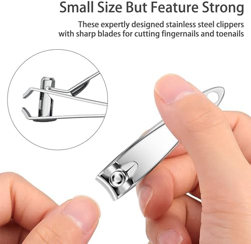 100-Pack Nail Clippers Bulk Toenail Fingernail Clippers Pack, Stainless Steel Fingernail Toe Nail Clippers,Portable Mini Nail Cutter Set for Men Women Homeless Care Package Supplies
