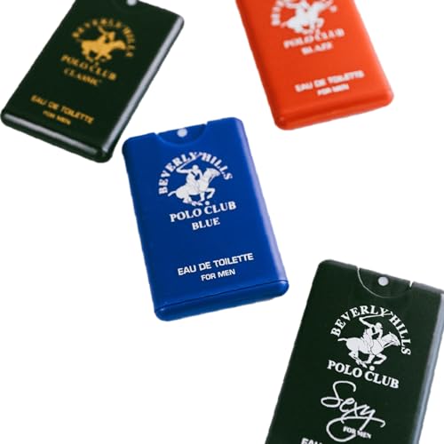 Beverly Hills Polo Club Pocket Size Collection, 4 Piece Cologne Gift Set for Men, Pack of 1,0.68 fluid_ounces