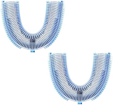 2 Pcs Silicone U-Shaped Brush Head Replacement Compatible with U-Shaped Toothbrush,360 Degree Silicone Head Teeth Cleaning for Sonic Toothbrush Tool Head Accessories for Adults