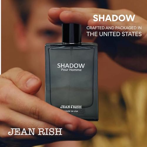 Jean Rish Shadow Pour Homme Eau De Toilette for Men (3.4 Fl Oz / 100ml) with Lemon, Cedar & Bergamot Notes - Long Lasting and Luxury Fragrance