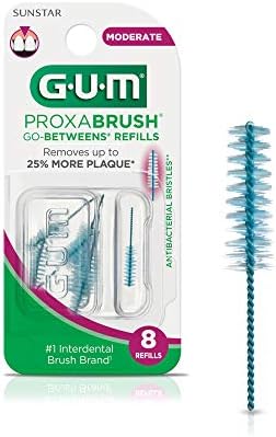 GUM Go-Betweens Proxabrush Refills Moderate [612] 8 Each (Pack of 2)