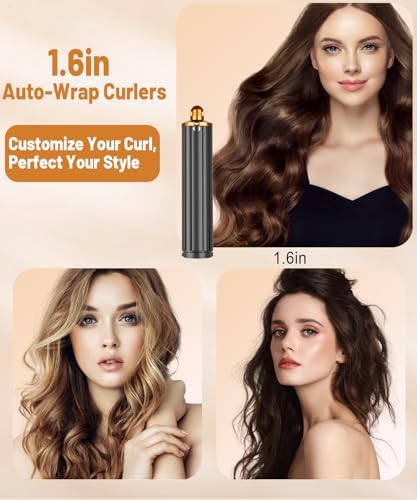 1.6in Long Barrels Attachment for Dyson Airwrap HS01 HS05 HS08 Accessories, 40mm Auto-Wrap Dual Rotation Curling Iron Curler to Create Lazy Loose Waves Voluminous Curls