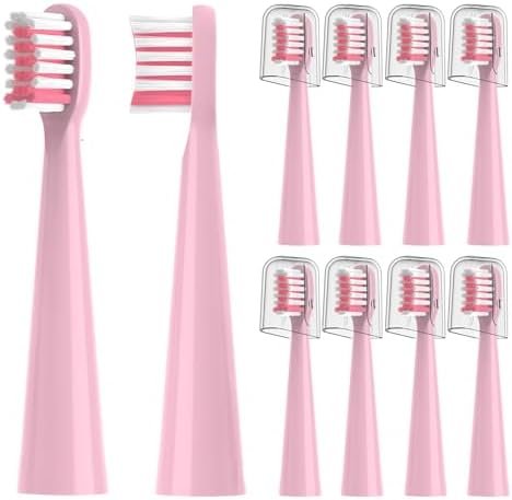10PCS Toothbrush Replacement Head Compatible with Vekkia Kids Pink Unicorn Electric Toothbrush, Soft and Comfortable for Children's Teeth and Gums