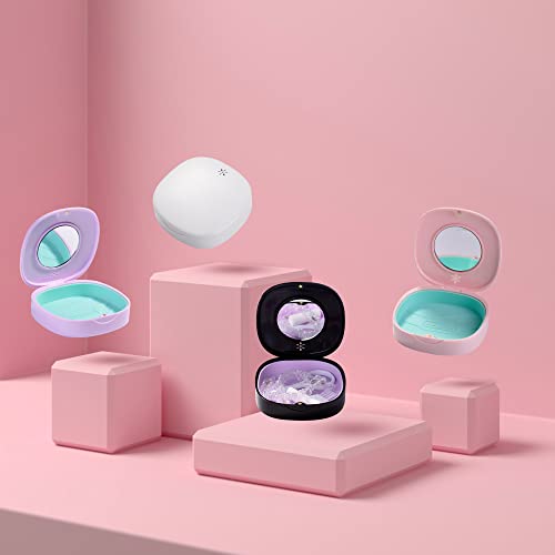 2 Pack Retainer Case with Vent Holes, stocking stuffers for gift women men,Compatible with Invisalign,Night Guards,and Mouth Guards Case - Includes Storage Bag,Slim Aligner Remover Tool