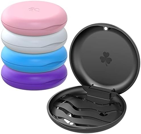 5 Pack Retainer Cases,Solid Orthodontic Retainer Case (Multicolor)