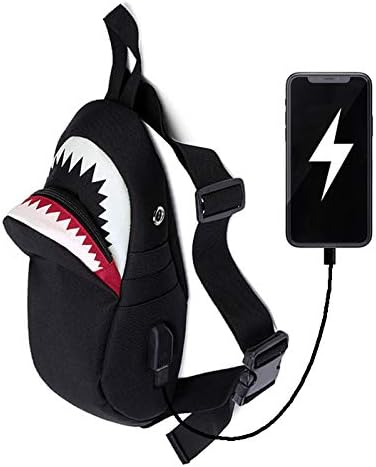 Crossbody Fanny Pack for Men & Women / Small Sling Bag / Chest Bag / Sling Backpack / Waterproof Fanny Pack / Shoulder Backpack / Camera Protective Premium Nylon, USB Charging Port Bag, Adjustable St