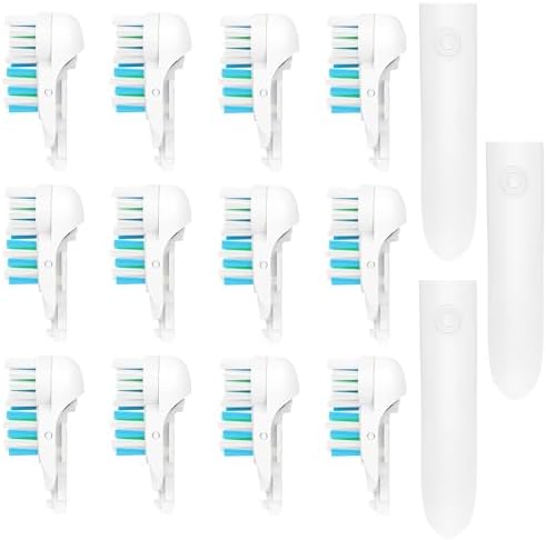 12 Pcs 3D White Replacement Toothbrush Heads Dual Clean Replacements Attachments Brush Heads Sensitive Refill Accessories fit for Oral B 4732 3733 4734