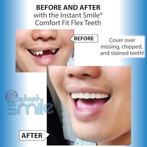 Instant Smile Comfort Fit Flex Natural Shade - Slightly Imperfect - with 2 extra fitting bead bags. One size fits most people.
